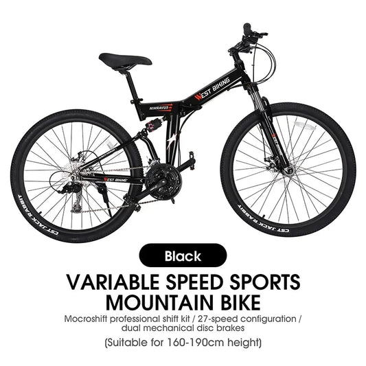 WEST BIKING Foldable 27.5 Inch Mountain Bike 27 Speed - Great Outdoors and More 25