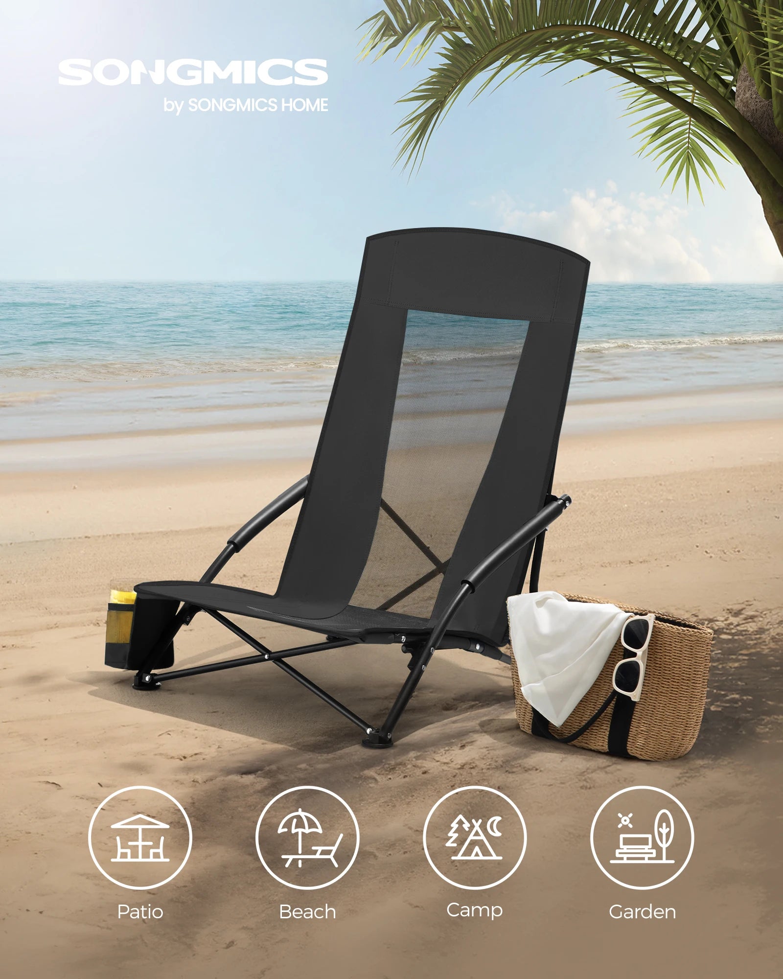 SONGMICS Set of 2 Camping Chairs with High Backrest Lightweight - Great Outdoors and More 25