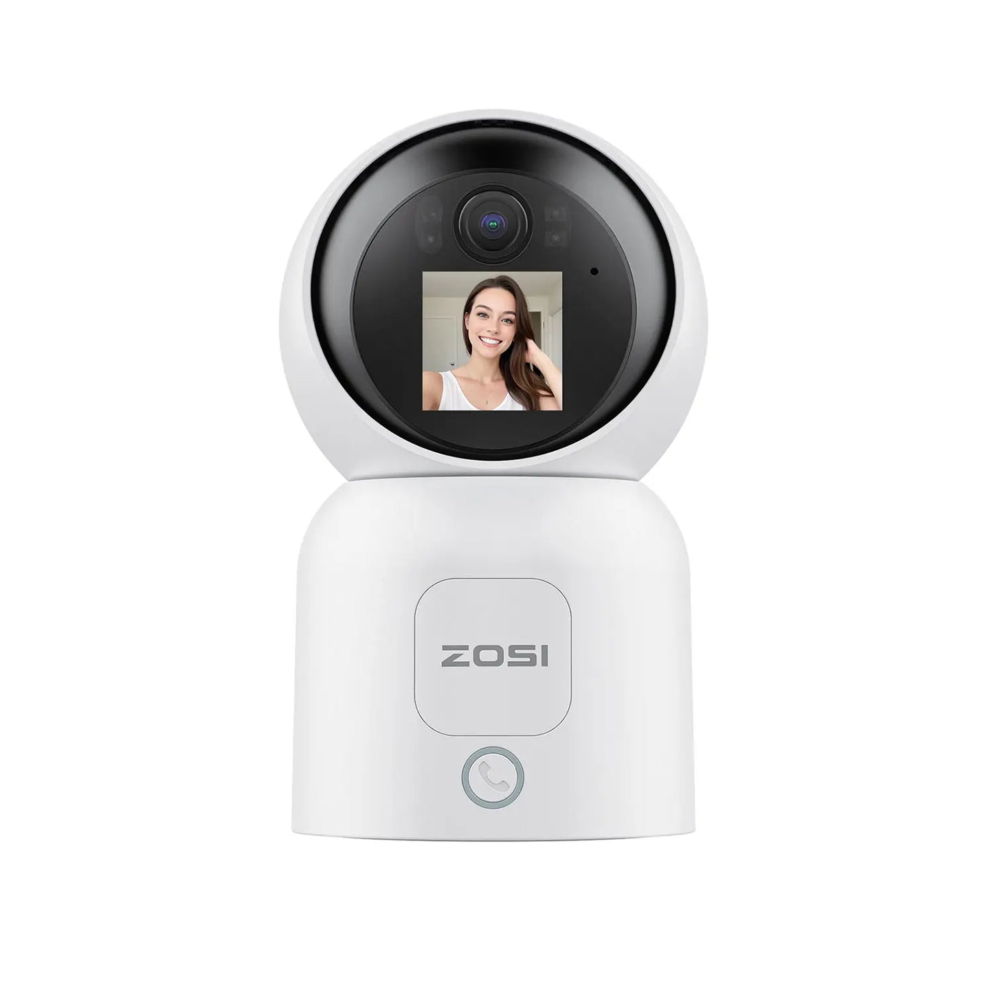 ZOSI 360 Degree Smart Home Security Camera PTZ Auto Tracking Baby Monitor AI Panoramic HD Night Vision Indoor WiFi Surveillance Camera