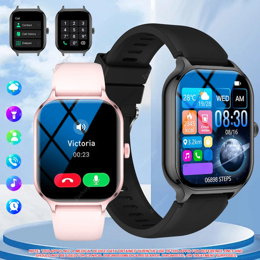 Smart Watch Full Touch Screen Sports Watch Can Answer and Make Calls With Message Reminders and Customizable Dial Wallpaper - Great Outdoors and More 25