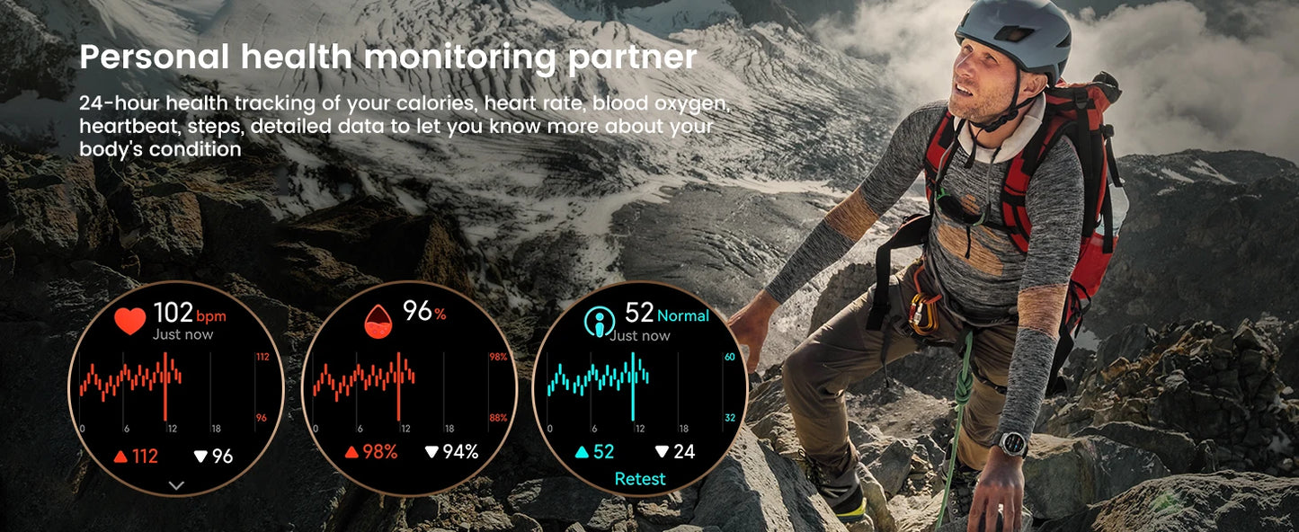 HIDAMEL T3E GPS Smart Watch For Men Compass Altimeter Altitude Stainless Steel Shell 5ATM Waterproof - Great Outdoors and More 25