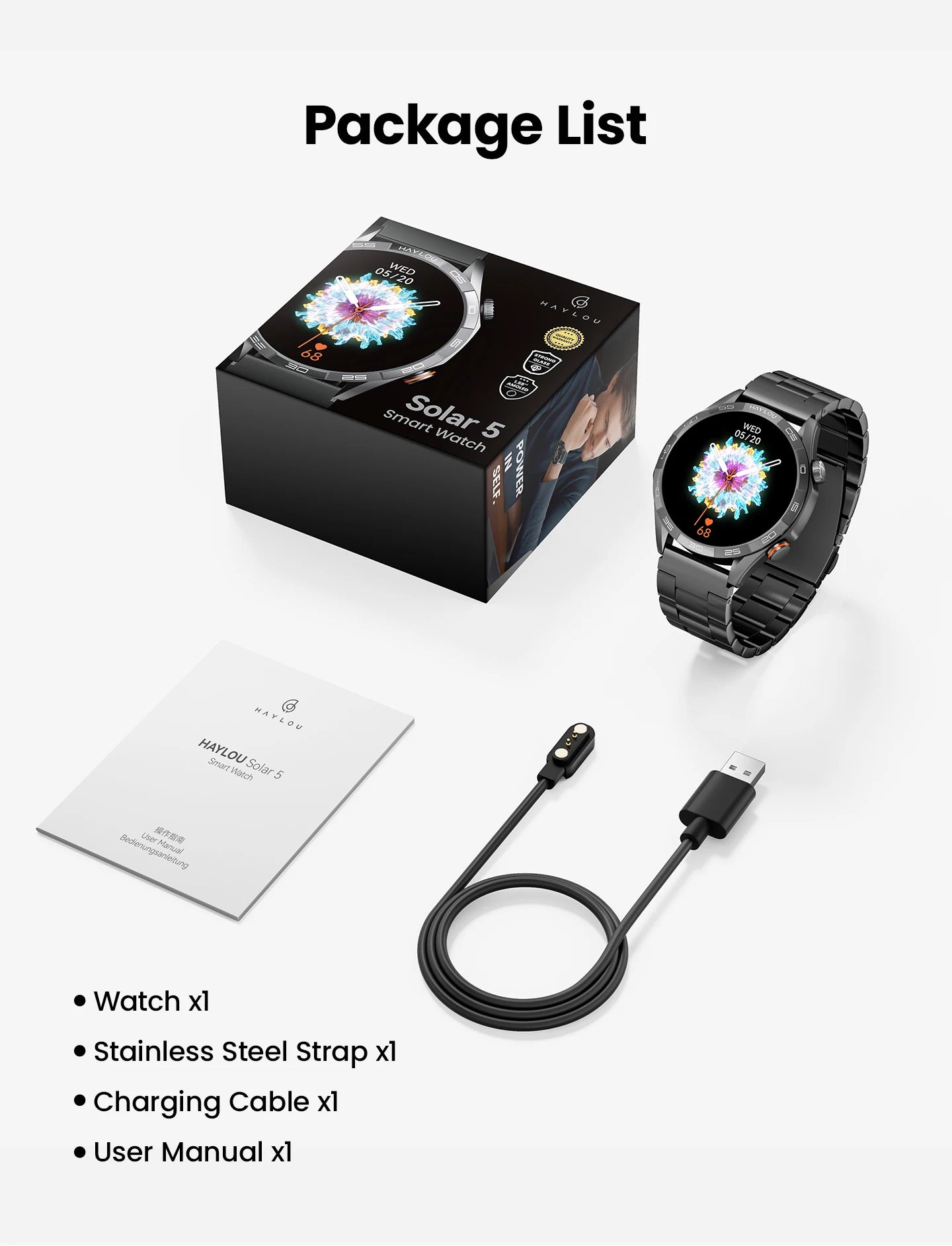 Haylou Solar 5 Voice Calling Smartwatch 1.58 Inch AMOLED