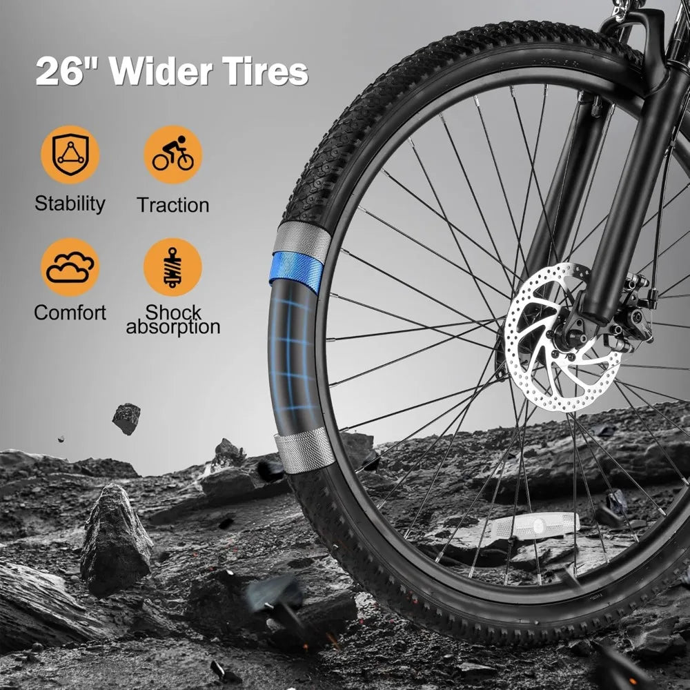 Electric Bike 21-Speed 27.5" Ebike Up To 28MPH 1000W Motor - Great Outdoors and More 25