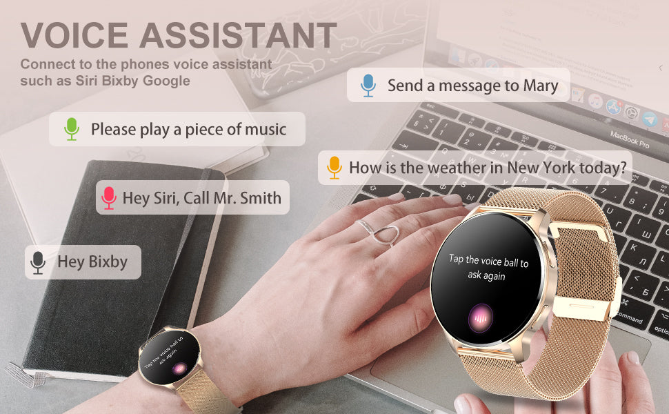 Smart Watch for Women Answer/Make Call Fitness Tracker Waterproof - Great Outdoors and More 25